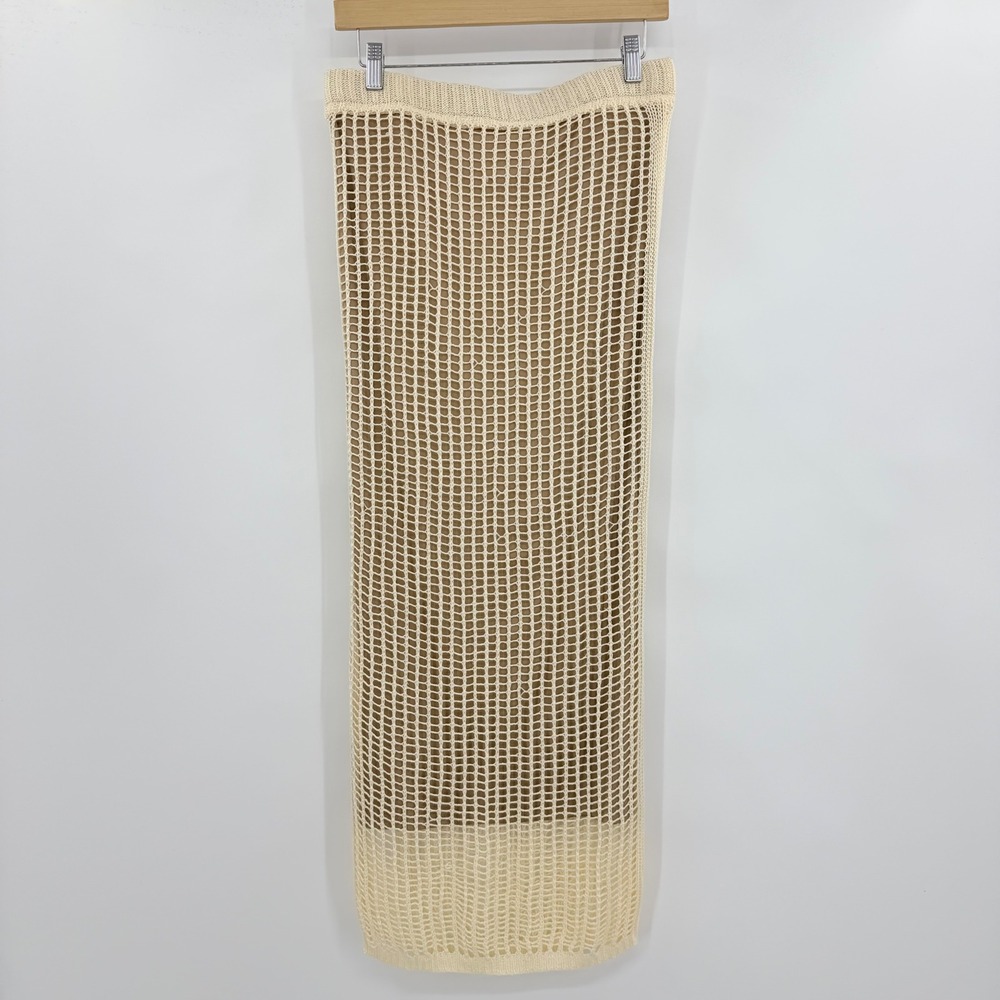 JLUXLABEL Skirt Cover up Women Large Ivory Luxury Crochet Mesh Maxi W-S-SKS-226